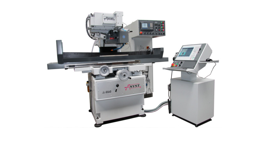 ASYST grinding machine A 525 (model JUNG JF 520)  with a simple, user-friendly control ASYST-control AMS 100 ECO, <br>grinding area 600 x 230 mm with tip dresser ASYST APNC 400